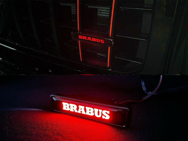 Brabus LED Grill Red Badge Grille Emblem Logo for Mercedes W463A G Wagon G63 G500 G55